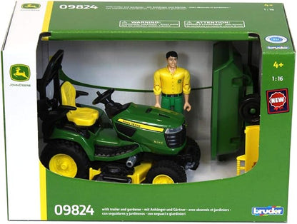 John Deere Lawn Tractor with Trailer and Figure