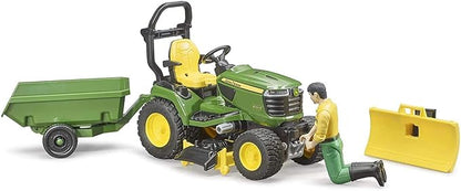 John Deere Lawn Tractor with Trailer and Figure