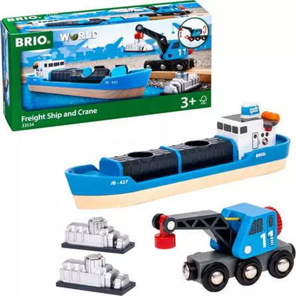 Brio Freight Ship & Crane #33534 - Little Pickles Toy Store