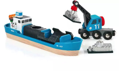 Brio Freight Ship & Crane #33534 - Little Pickles Toy Store