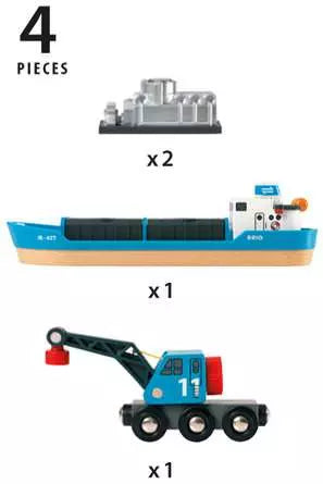 Brio Freight Ship & Crane #33534 - Little Pickles Toy Store