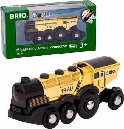 Brio Battery Powered Mighty Gold Action Locomotive #33630 - Little Pickles Toy Store