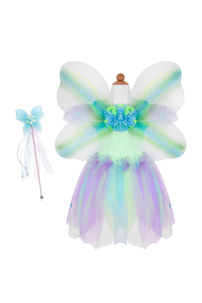 Butterfly Dress & Wings with Wand, Green/Multi - Little Pickles Toy Store