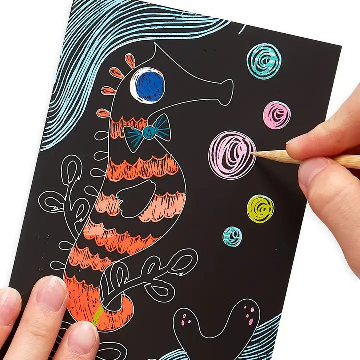 Ooly Mini Scratch & Scribble Art Kit: Friendly Fish