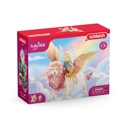 Schleich Fairy in Flight on Winged Lion - Little Pickles Toy Store