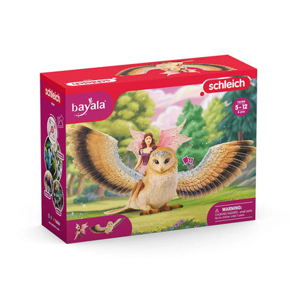 Schleich Fairy in Flight on Glam-Owl - Little Pickles Toy Store