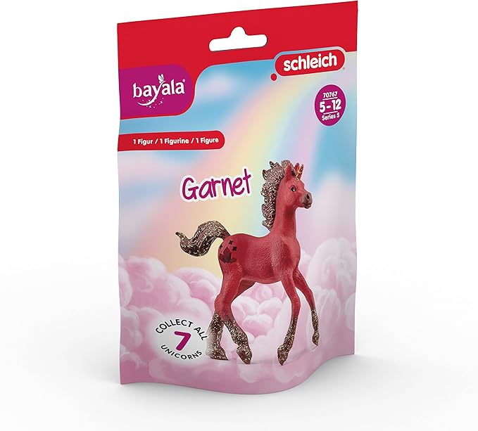 Schleich Collectible Unicorns Precious Gems - Series 5 Moonstone #70769 & Garnet #70767