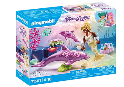Mermaid with Dolphins - Little Pickles Toy Store