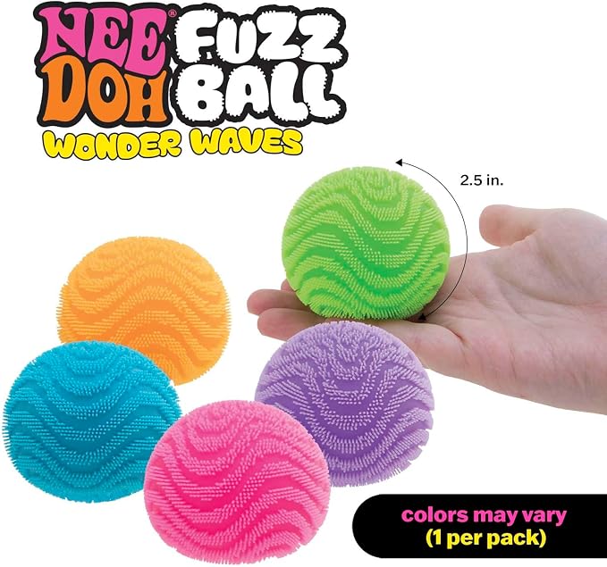 Schylling Official NeeDoh Fuzz Ball Wonder Waves