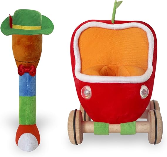 Lowly Worm with Car Soft Toy