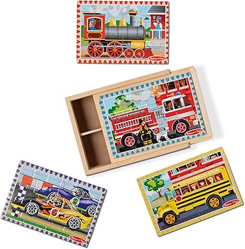 Vehicles Puzzles in a Box