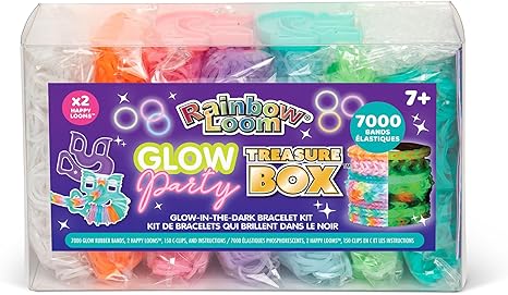 Rainbow Loom Glow Party Treasure Box