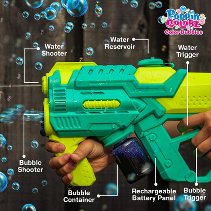 Poppin Colorz Hydra-2 in 1 Water Gun & Color Bubbles