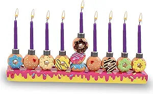 Ceramic Menorah- Donuts - Little Pickles Toy Store