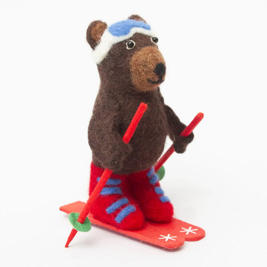 Skiing Bear Ornament