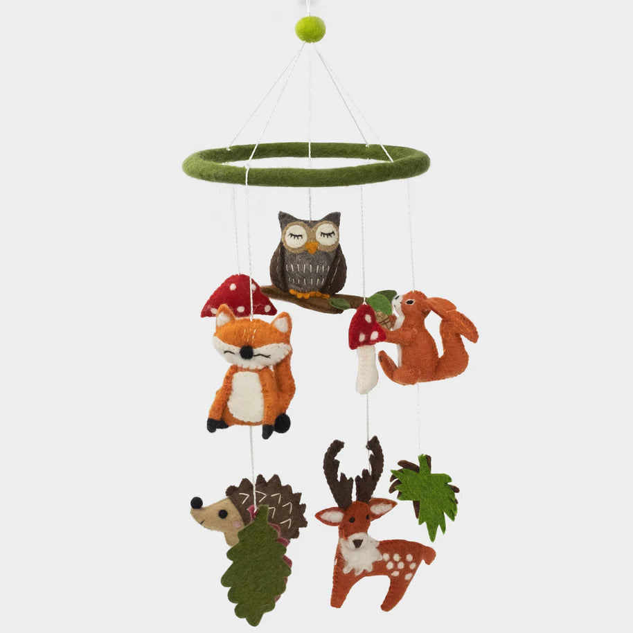Felt Mobile Forest Creatures
