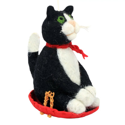 Sledding Kitty Ornament - Little Pickles Toy Store