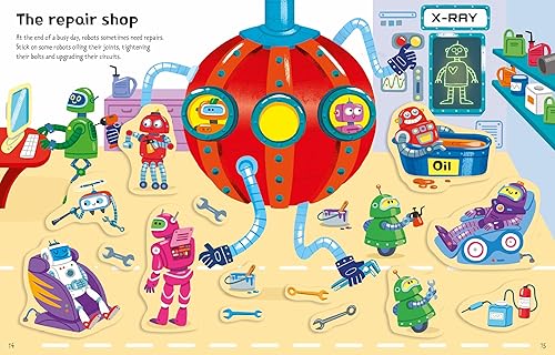 First Sticker Book Robots