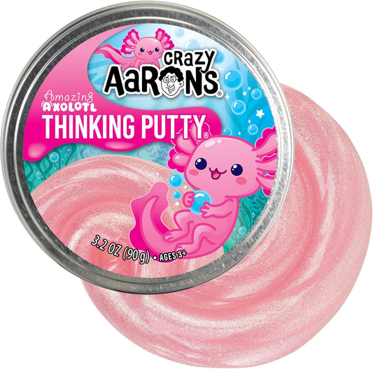 Crazy Aaron's 4" Shimmering Tin Amazing Axolotl