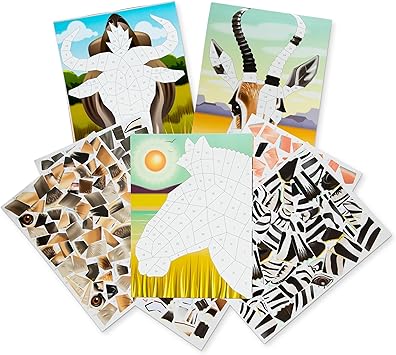 Mosaic Sticker Pad - Safari Animals