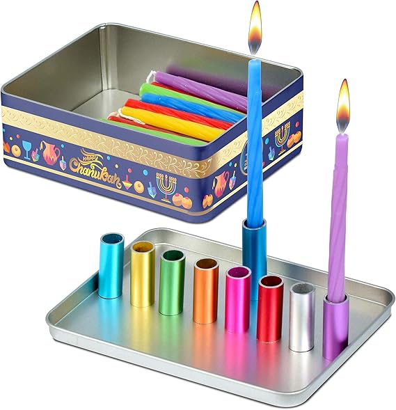 Colorful Magnetic Menorah Set