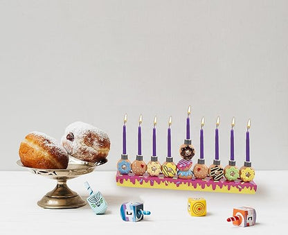 Ceramic Menorah- Donuts - Little Pickles Toy Store