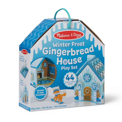 Wooden Gingerbread House Play Set - Winter Frost!