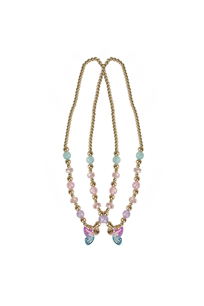 BFF Butterfly Share & Tear Necklace, 2pc