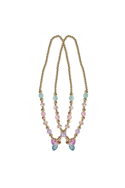 BFF Butterfly Share & Tear Necklace, 2pc
