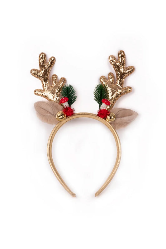 Holiday Rudolph Headband, Pink/Mint