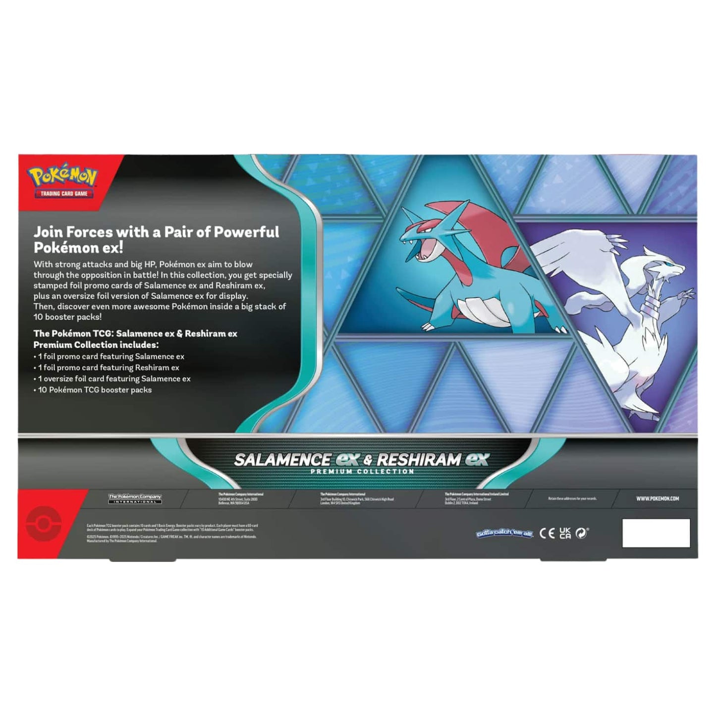 PKM Salamence ex / Reshiram ex PremCol