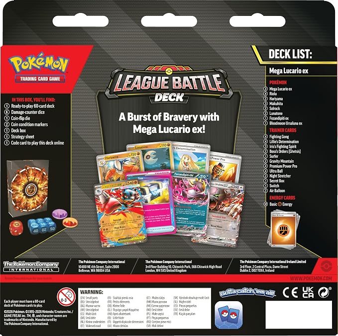 Pokemon: Mega Lucario Ex League Battle Deck
