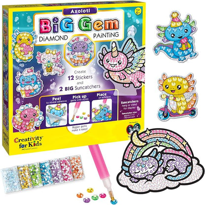 Big Gem Diamond Painting Axolotl
