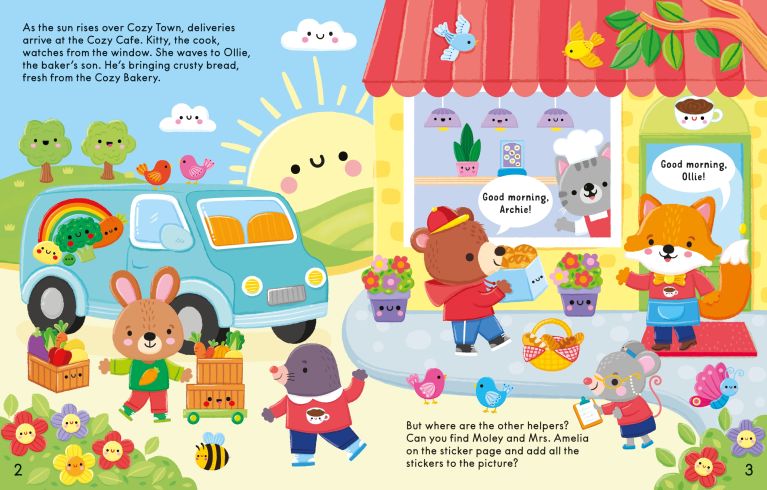 The Cozy Cafe Sticker Book