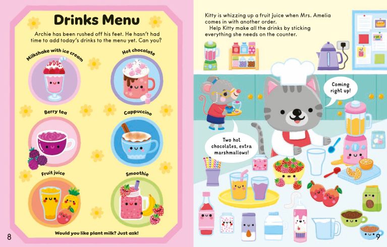 The Cozy Cafe Sticker Book