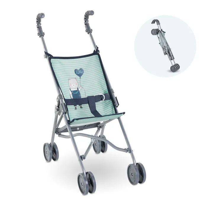 Corolla Umbrella Stroller - Sage Stripe - for 14" 17" & 20" Dolls