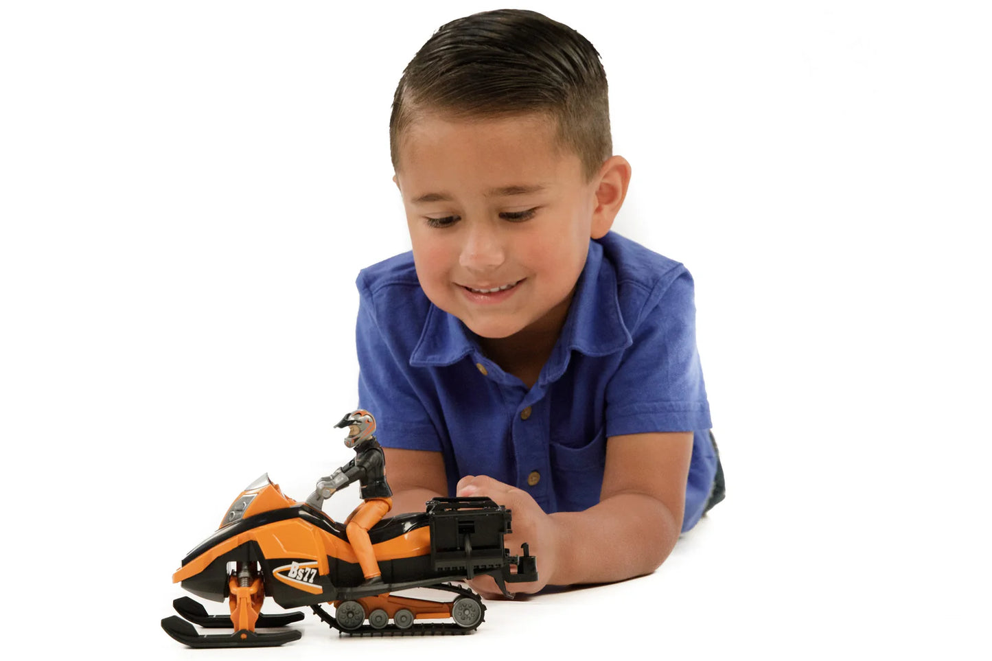 Snowmobile with driver and accessories