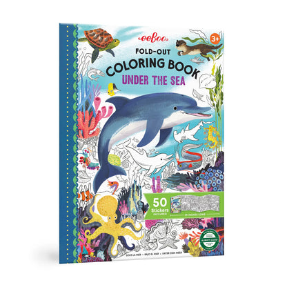 Under the Sea Fold Out Coloring Book - Little Pickles Toy Store