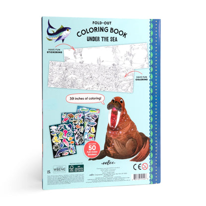 Under the Sea Fold Out Coloring Book - Little Pickles Toy Store