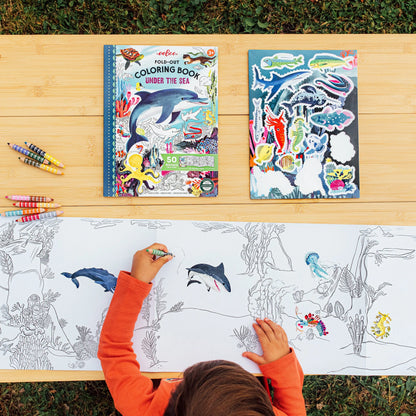 Under the Sea Fold Out Coloring Book - Little Pickles Toy Store