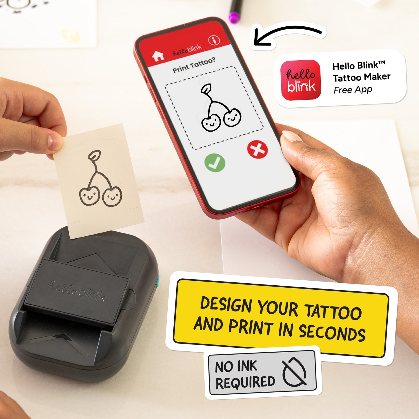 Hello Blink Tattoo Maker