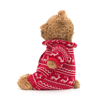 JellyCat Bartholomew Bear Winter Pajamas - Little Pickles Toy Store