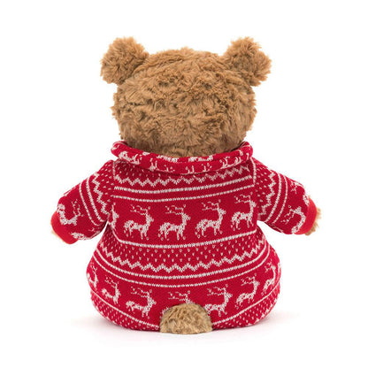 JellyCat Bartholomew Bear Winter Pajamas - Little Pickles Toy Store