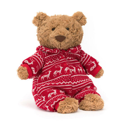 JellyCat Bartholomew Bear Winter Pajamas - Little Pickles Toy Store