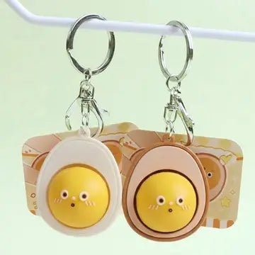 Boiled Egg Clicker Keychain