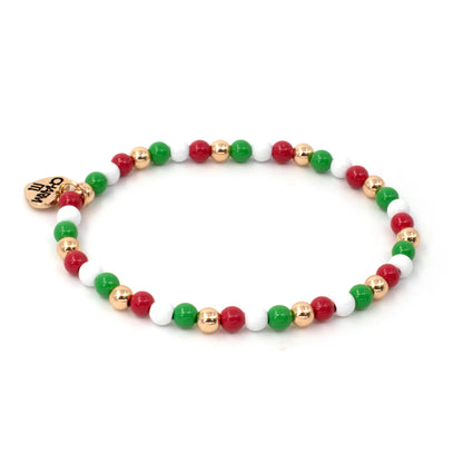 CHARM IT! Gold Christmas Stretch Bead Bracelet - Little Pickles Toy Store