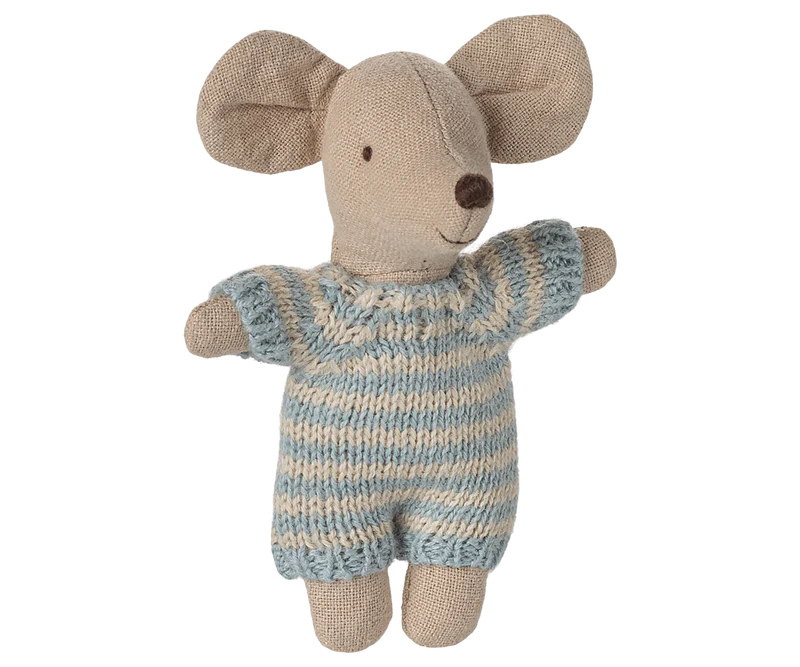 Baby Mouse in Carry Cot, Blue