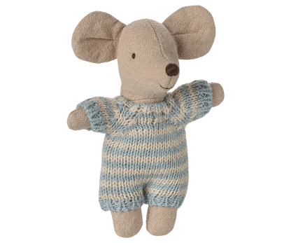 Baby Mouse in Carry Cot, Blue