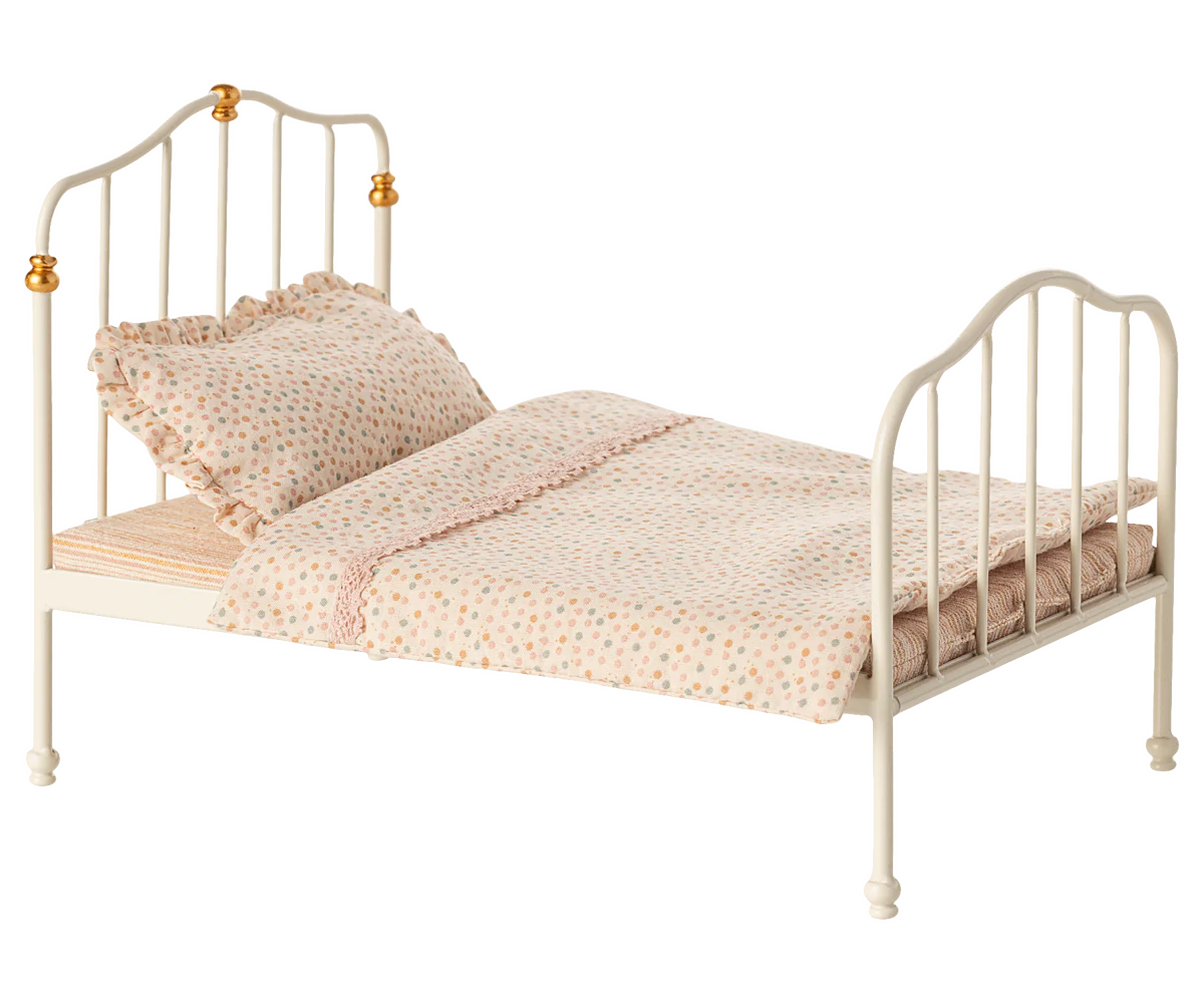 Maileg Vintage Bed, Mouse - Off White