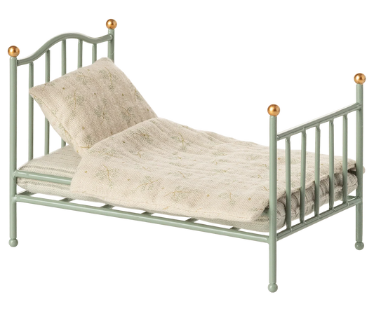 Maileg Vintage Bed, Mouse - Mint